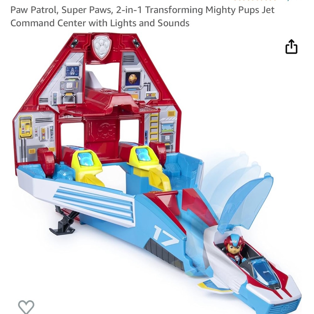 Paw patrol transforming jet -only the plane